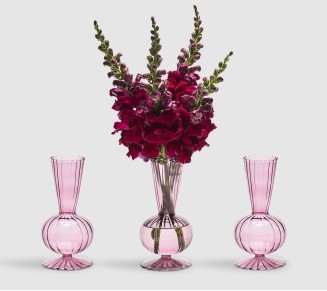 Tess Bud Vase in Lavender, Set of 3 in a Box