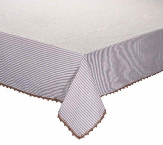 Seersucker Tablecloth in Natural