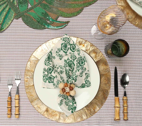 Seersucker Tablecloth in Natural