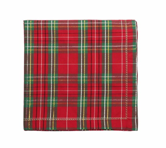 Xmas Plaid Tablecloth in Red, Green & Gold