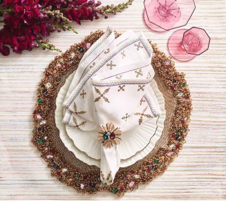 Bijoux Napkin Ring in Multi, Set of 4 in a Gift Box