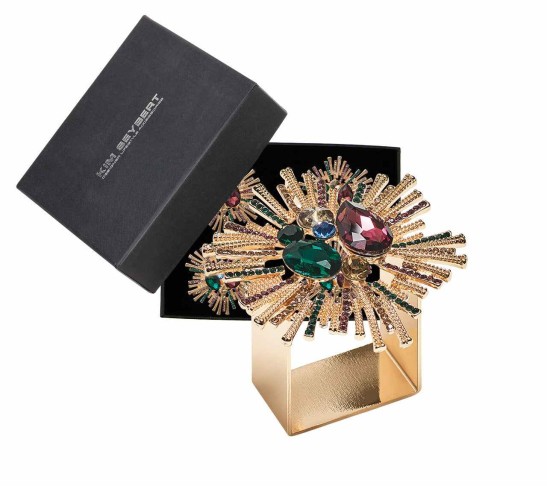 Bijoux Napkin Ring in Multi, Set of 4 in a Gift Box