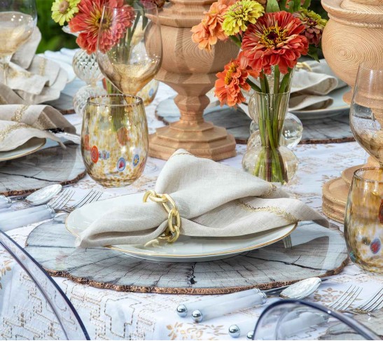 Birch Placemat in Ivory & Natural, Set of 4