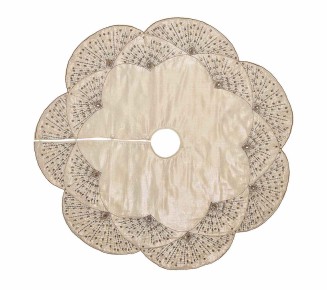 Deco Tree Skirt in Champagne & Crystal