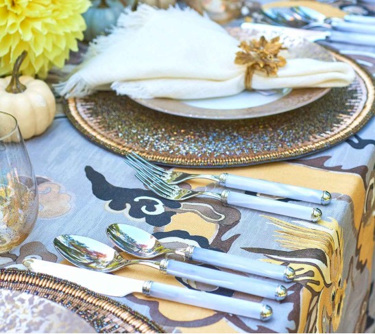 Mirage 5-Piece Place Setting in White & Silver