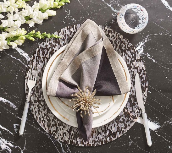 Mirage 5-Piece Place Setting in White & Silver