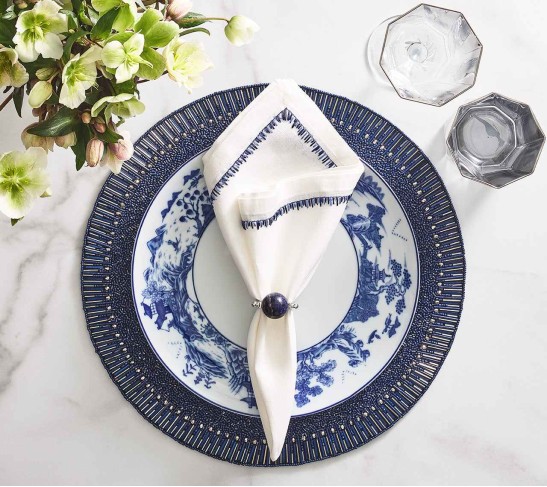 Bevel Placemat in Cobalt, Set of 4