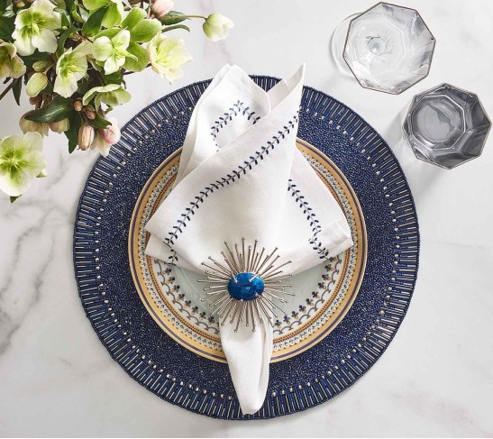 Bevel Placemat in Cobalt, Set of 4