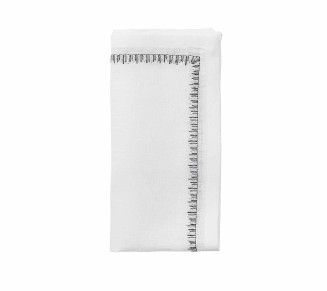 Filament Napkin in White, Silver & Gunmetal, Set of 4