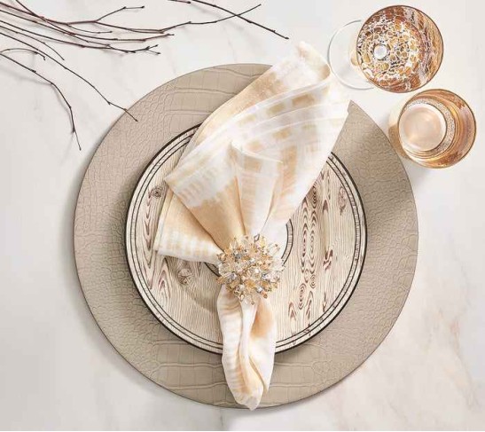 Croco Placemat in Sand, Set of 4