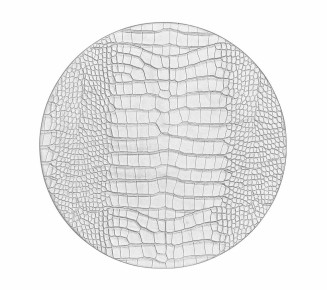 Croco Placemat in Silver, Set of 4