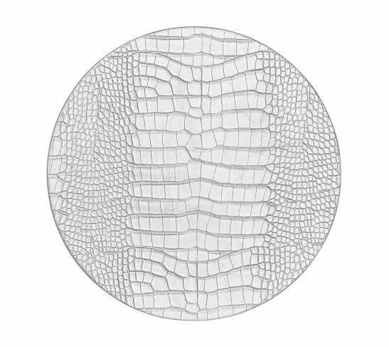 Croco Placemat in Silver, Set of 4