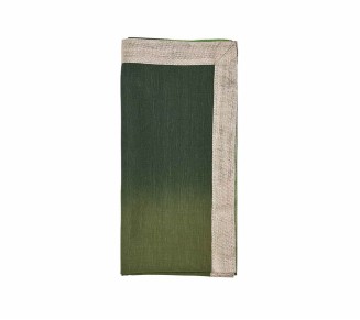 Dip Dye Napkin in Olive & Green, Set of 4