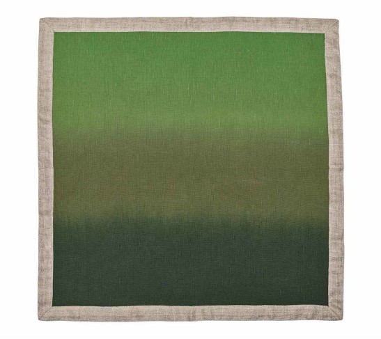Dip Dye Napkin in Olive & Green, Set of 4