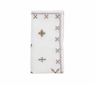 Fez Napkin in White, Gold, Multi, Set of 4