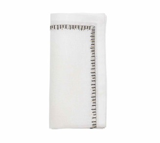 Filament Napkin in White, Black & Gold, Set of 4