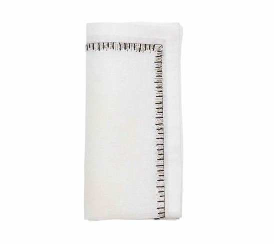 Filament Napkin in White, Black & Gold, Set of 4