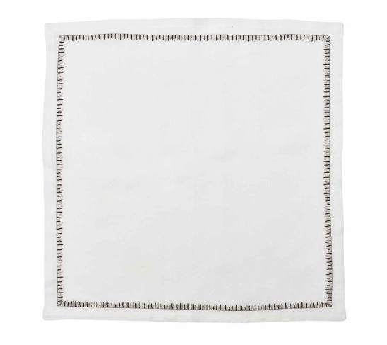 Filament Napkin in White, Black & Gold, Set of 4