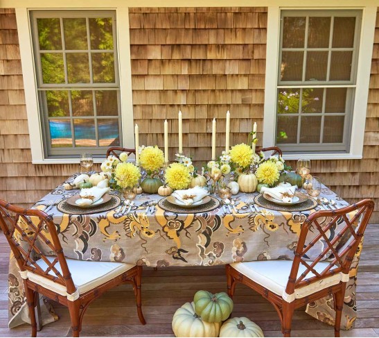 Fringe Napkin in White & Gold, Set of 4