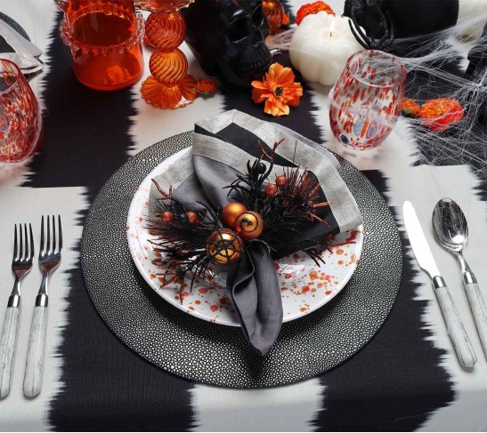 Halloween Napkin Ring in Multi, Set of 4
