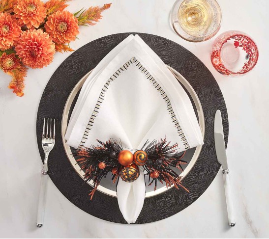 Halloween Napkin Ring in Multi, Set of 4