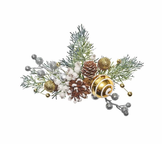 Christmas Wonder Napkin Ring in White & Gold, Set of 4
