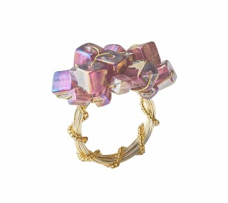 Array Napkin Ring in Purple, Set of 4