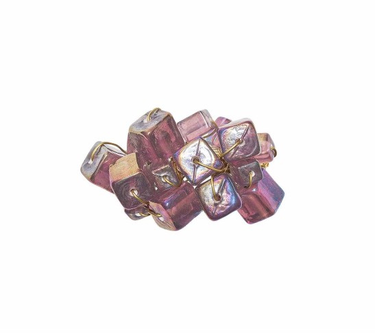 Array Napkin Ring in Purple, Set of 4