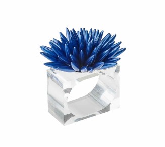 Mirage Napkin Ring in Navy, Set of 4