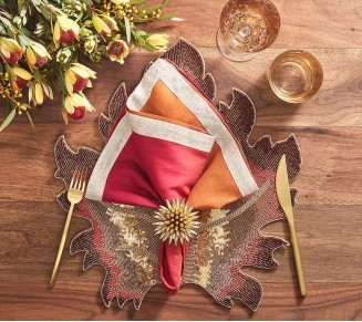 Stellar Napkin Ring in Gold, Set of 4