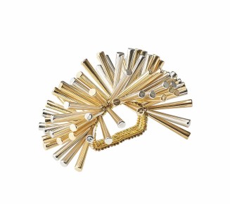 Fringe Napkin Ring in Gold & Silver, Set of 4
