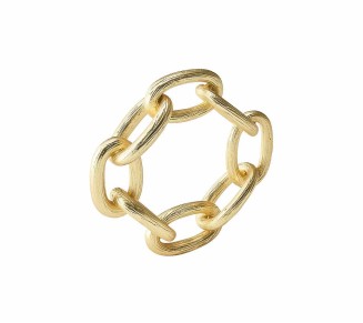 Chain Link Napkin Ring in Gold, Set of 4