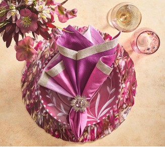 Dip Dye Napkin in Lilac & Plum, Set of 4