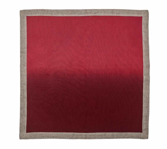 Dip Dye Napkin in Red & Burgundy, Set of 4
