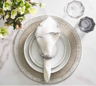 Bevel Placemat in Silver & Crystal, Set of 4