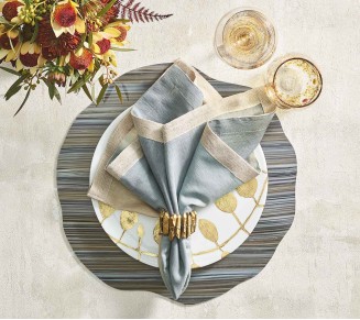 Mica Placemat in Beige, Taupe & Gray, Set of 4
