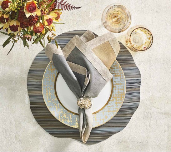 Mica Placemat in Beige, Taupe & Gray, Set of 4