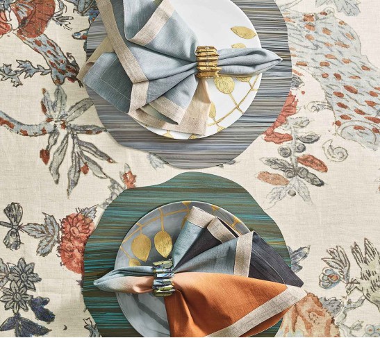 Mica Placemat in Sage & Midnight, Set of 4