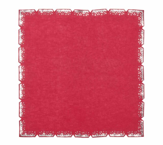 Louxor Napkin in Red & Silver, Set of 4