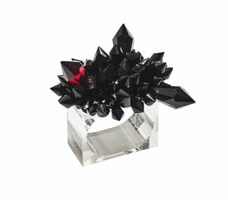 Zénith Napkin Rings in Black, Set of 4 in a Gift Box