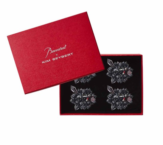Zénith Napkin Rings in Black, Set of 4 in a Gift Box