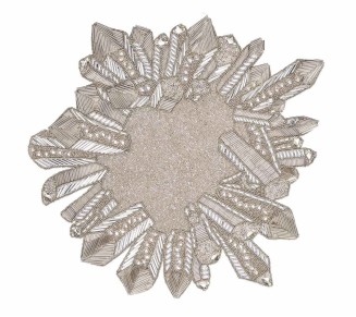 Zenith Placemat in Crystal & Silver, Set of 2 in a Gift Box