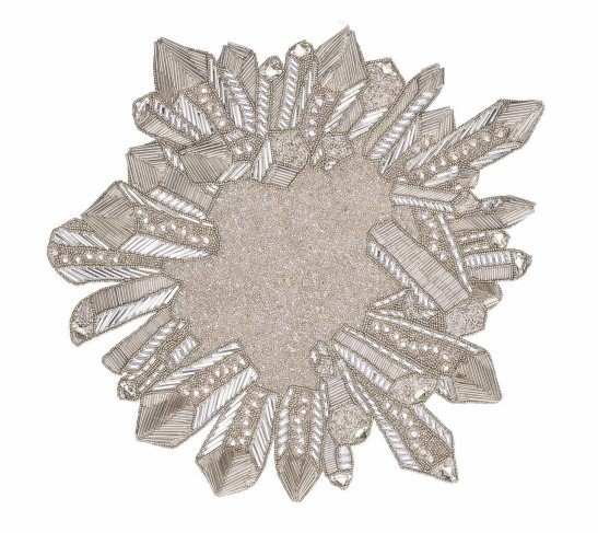 Zenith Placemat in Crystal & Silver, Set of 2 in a Gift Box