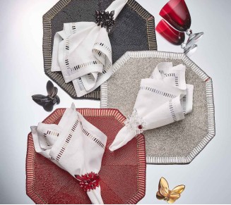 Louxor Placemat in Red, Set of 4