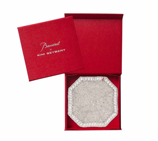 Louxor Coasters in Silver & Crystal, Set of 4 in a Gift Box