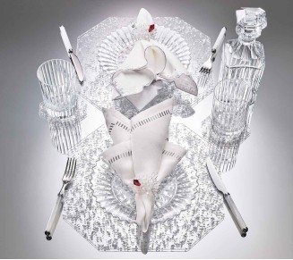 Zénith Napkin Rings in Crystal, Set of 4 in a Gift Box