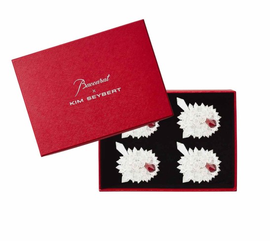 Zénith Napkin Rings in Crystal, Set of 4 in a Gift Box