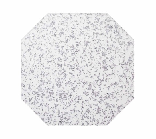 Shattered Placemat in Clear & Silver, Set of 4 in a Box