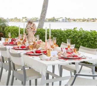 Fringe Tablecloth in White & Gold