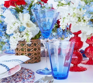 Daphne Wine Glass in Blue, Set of 4